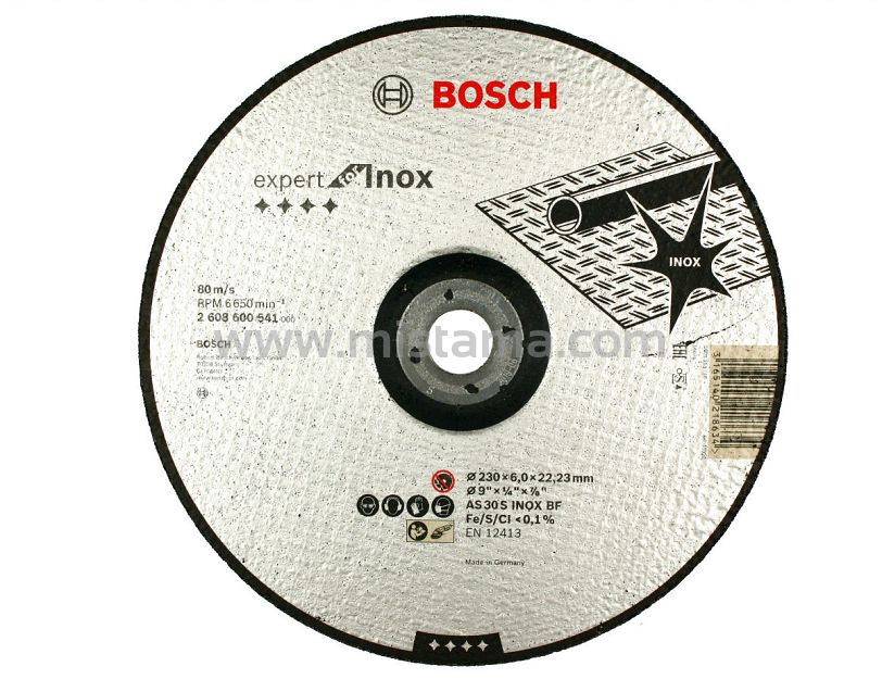 Tarcza korundowa 230/6,0mm BOSCH (do szlifowania stali)
