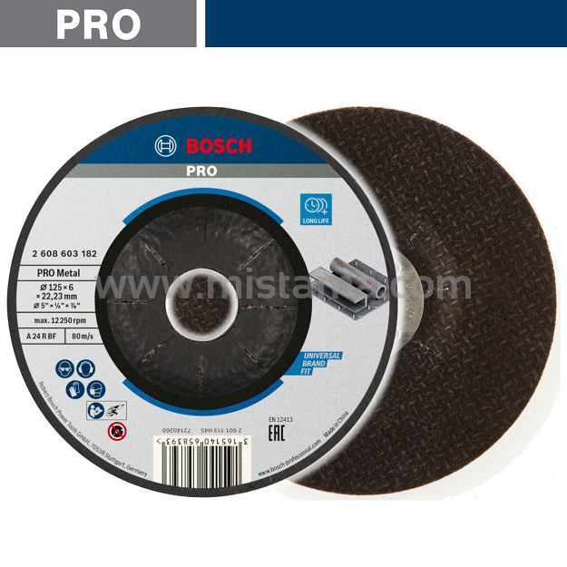 Tarcza korundowa 125/6,0mm BOSCH (do szlifowania stali)