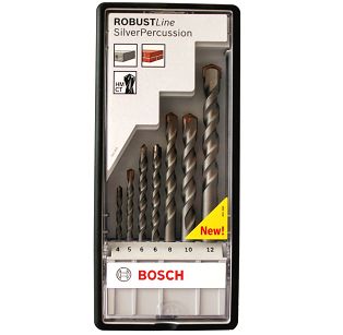 Zestaw 7 wierteł do betonu i cegły ROBUST line BOSCH 