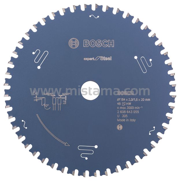Tarcza pilarska 184/20mm Expert for Steel BOSCH (48 zębów)