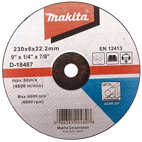 Tarcza korundowa 230/6,0mm MAKITA (do szlifowania stali) WYPRZEDAŻ!