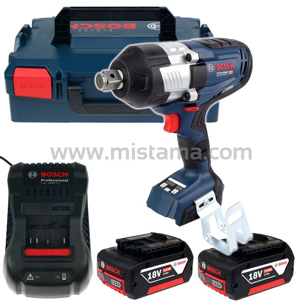 Klucz udarowy 1600 Nm GDS 18V-1600 HC BOSCH BITURBO L-BOXX 2x5,0Ah