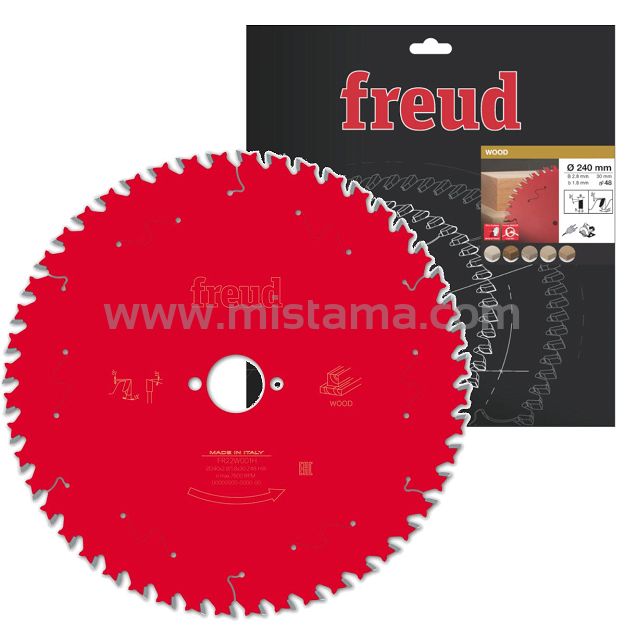 Piła widiowa 240/30 mm, 48 zębów FREUD do drewna, MDF