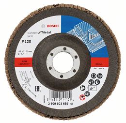 Tarcza listkowa X431 do metalu 125mm GR.120 BOSCH (wypukła)