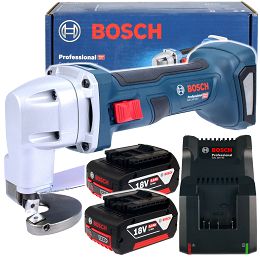 Nożyce do blachy GSC 18V-16 E BOSCH 2x5,0Ah