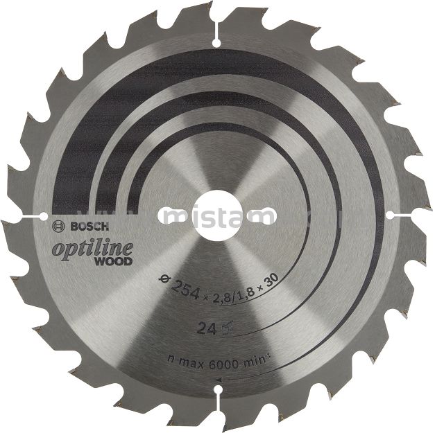Tarcza pilarska 254/30mm Optiline Wood BOSCH (24 zęby)