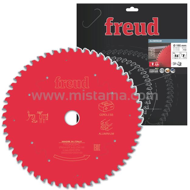 Tarcza pilarska 190/30 mm 54 zęby FR13A003HC FREUD do aluminium, miedzi, tworzyw sztucznych