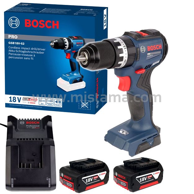 Wkrętarka z udarem 52Nm GSB 18V-52 BOSCH 2x5,0Ah