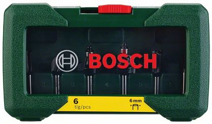 Zestaw 6 frezów HM 6mm BOSCH