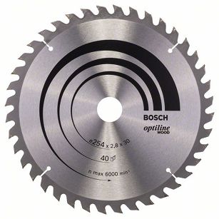 Tarcza pilarska 254/30mm Optiline Wood BOSCH (40 zębów)