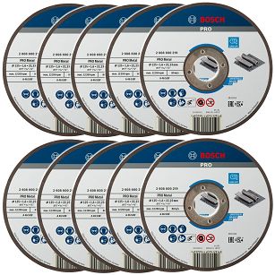 Tarcza korundowa do cięcia stali 125/1,6mm BOSCH - zestaw 10 szt.