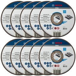 Tarcza korundowa do cięcia stali 125/1,6mm BOSCH - zestaw 10 szt.