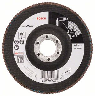 Tarcza listkowa X581 do stali nierdzewnej 125mm GR.80 BOSCH (wypukła)