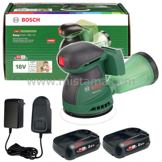 Szlifierka mimośrodowa EasyOrbit 18V-10 BOSCH 2x2,5Ah