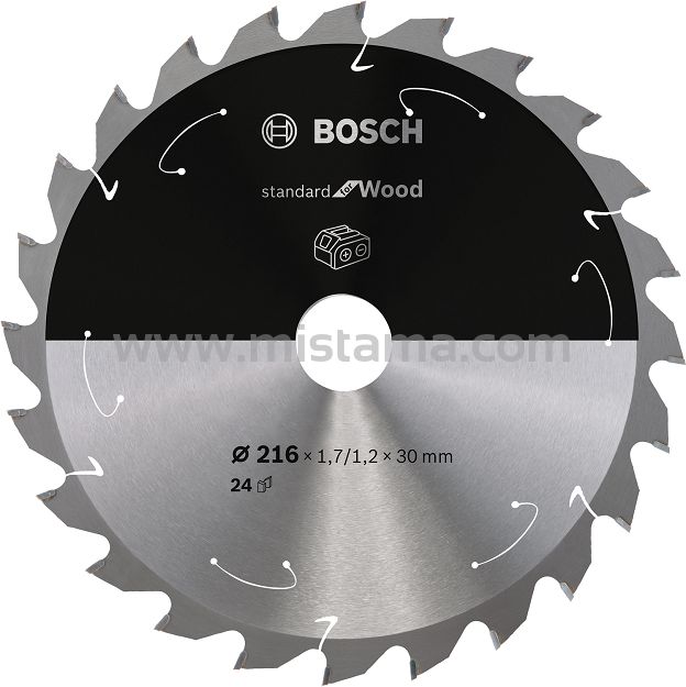 Tarcza pilarska 216/30mm Standard for Wood BOSCH (24 zęby) do pilarek aku