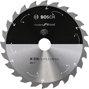 Tarcza pilarska 216/30mm Standard for Wood BOSCH (24 zęby) do pilarek aku