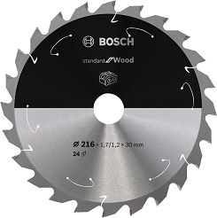 Tarcza pilarska 216/30mm Standard for Wood BOSCH (24 zęby) do pilarek aku