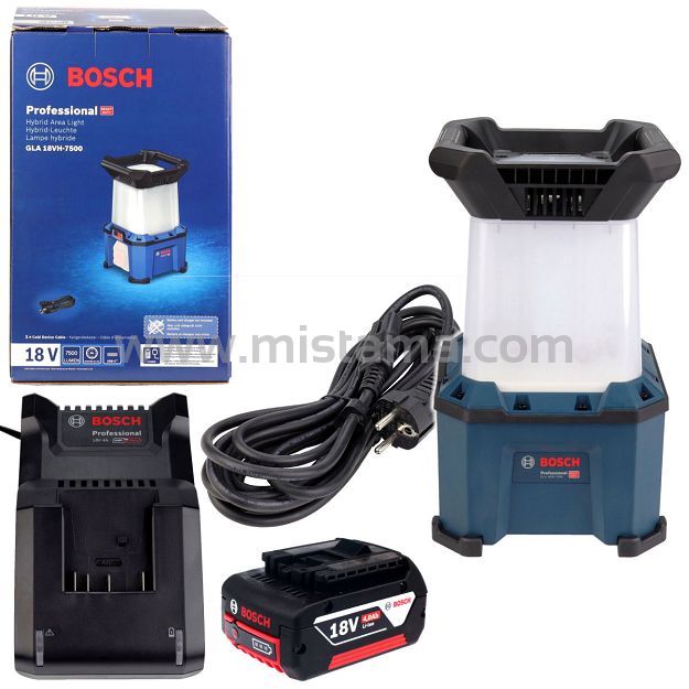 Lampa akumulatorowa 360° 18V 230V GLA 18VH-7500 BOSCH 1x4,0Ah