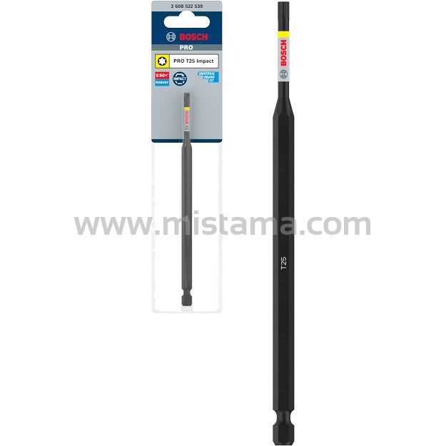 Klinga bit TORX T25 150 mm IMPACT BOSCH PRO