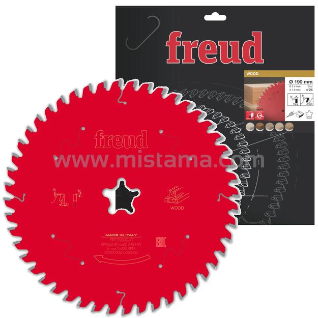 Tarcza piła widiowa 190/20 mm, 48 zębów FREUD do drewna, MDF