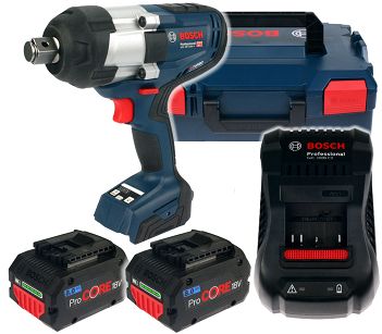 Klucz udarowy GDS 18V-1050 H BOSCH BITURBO 2x8,0Ah L-BOXX