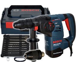 Młotowiertarka GBH 3-28 DFR BOSCH L-BOXX + 11 wierteł i dłut