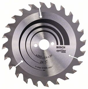 Tarcza pilarska 160/20mm Optiline Wood BOSCH (24 zęby)