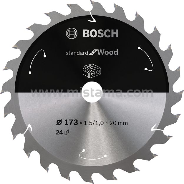 Tarcza pilarska 173/20mm Standard for Wood BOSCH (24 zęby) do pilarek aku