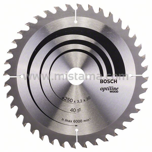 Tarcza pilarska 250/30mm Optiline Wood BOSCH (40 zębów)