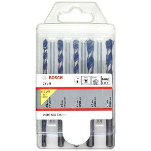 Zestaw 5 wierteł do betonu i kamienia CYL-5 BOSCH