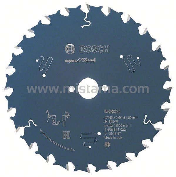 Tarcza pilarska 165/20mm Expert for Wood BOSCH (24 zęby)