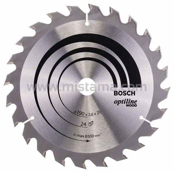 Tarcza pilarska 190/20mm Optiline Wood BOSCH (24 zęby)