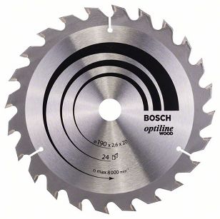 Tarcza pilarska 190/20mm Optiline Wood BOSCH (24 zęby)