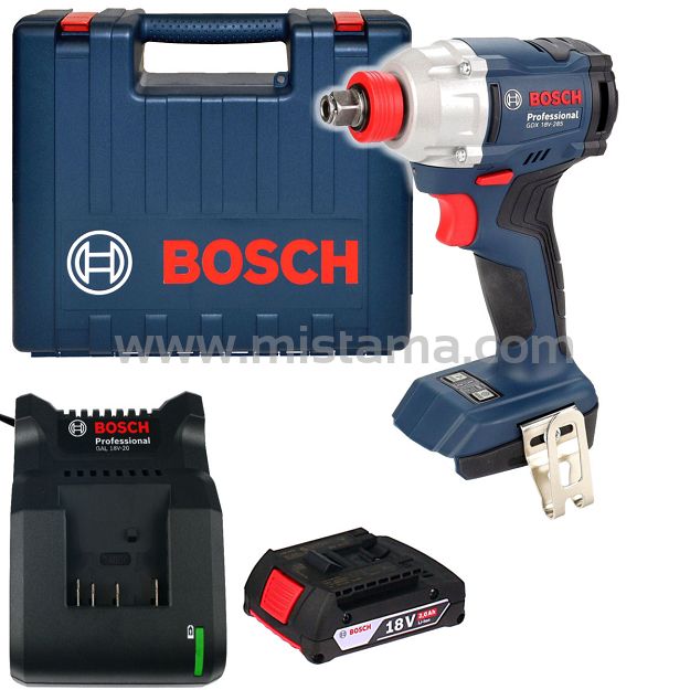 Klucz udarowy 285 Nm GDX 18V-285 BOSCH 1x2,0Ah + walizka