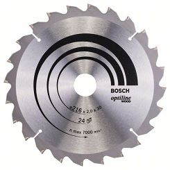 Tarcza pilarska 216/30mm Optiline Wood BOSCH (24 zęby)