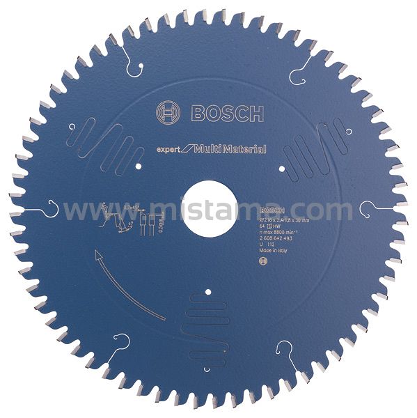Tarcza pilarska 216/30mm Expert for MultiMaterial BOSCH (64 zęby)