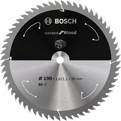 Tarcza pilarska 190/30mm Standard for Wood BOSCH (60 zębów) do pilarek aku
