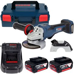 Szlifierka GWS 18V-15 PSC BOSCH 2x4,0Ah BITURBO L-BOXX
