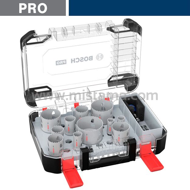 Zestaw 11 otwornic 20-76 mm Multi-Material BOSCH PRO + walizka