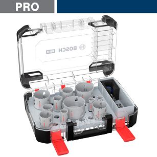 Zestaw 11 otwornic 20-76 mm Multi-Material BOSCH PRO + walizka