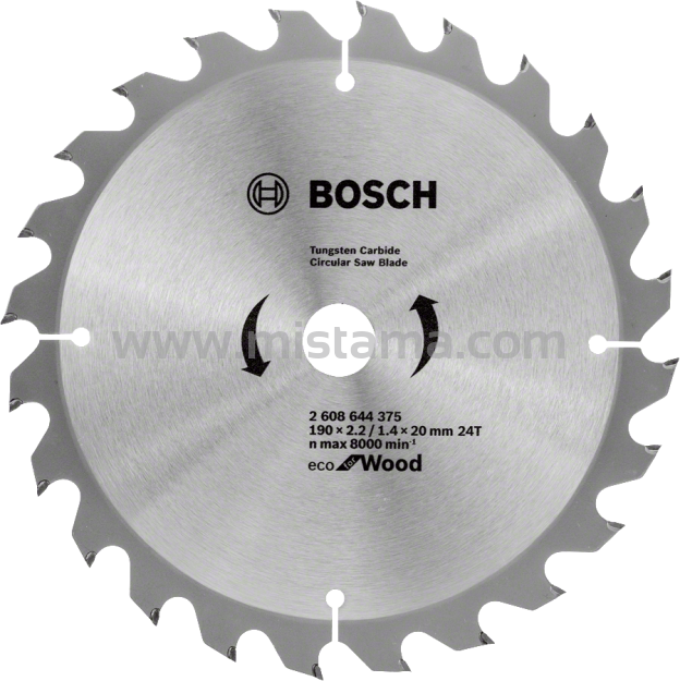 Tarcza pilarska 190/20mm Eco for Wood BOSCH (24 zęby)