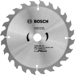 Tarcza pilarska 190/20mm Eco for Wood BOSCH (24 zęby)