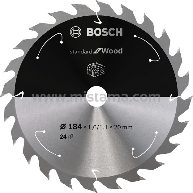 Tarcza pilarska 184/20mm Standard for Wood BOSCH (24 zęby) do pilarek aku