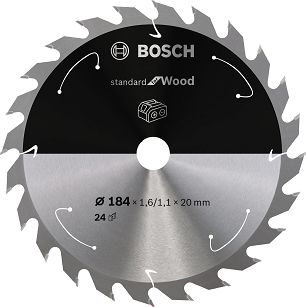 Tarcza pilarska 184/20mm Standard for Wood BOSCH (24 zęby) do pilarek aku