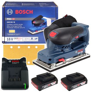 Szlifierka oscylacyjna GSS 18V-18 BOSCH 2x2,0Ah