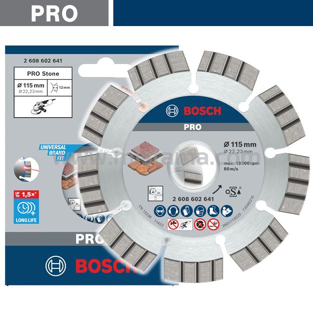 Tarcza diamentowa 115 mm BOSCH (gres, beton zbrojony)
