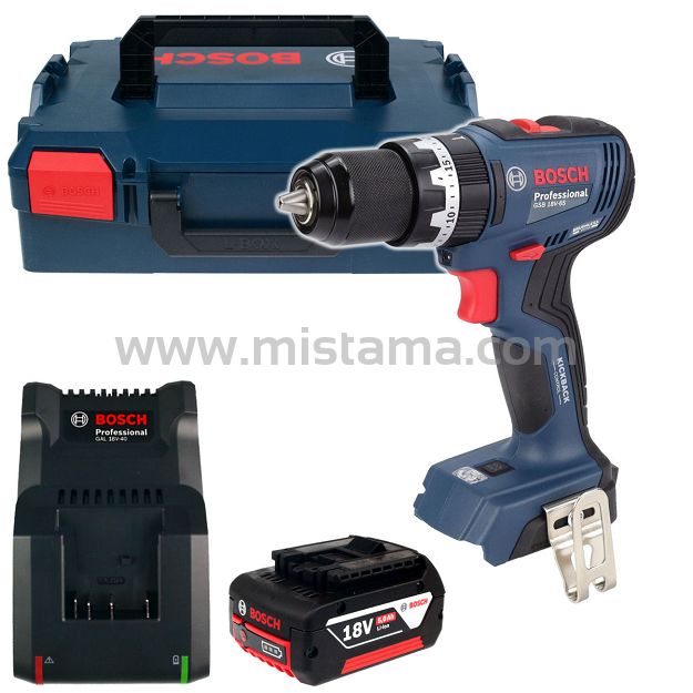 Wkrętarka z udarem 65Nm GSB 18V-65 BOSCH L-BOXX 1x5,0Ah