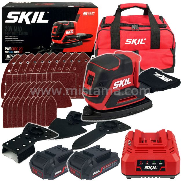 Szlifierka oscylacyjna 3720 4w1 20V SKIL 2x2,0Ah + torba + osprzęt