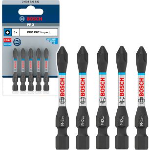 Klinga bit PH2 55 mm IMPACT BOSCH PRO zestaw 5 szt.