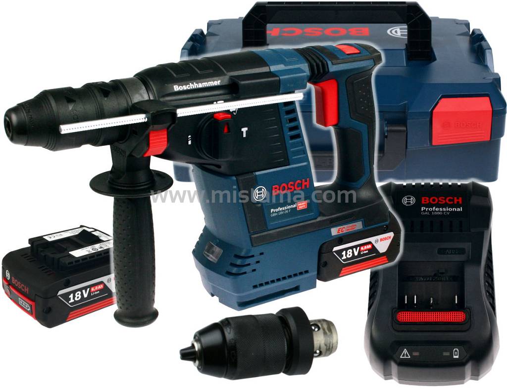 Mlotowiertarka Gbh 18v 26f Bosch 2x6 0ah Walizka L Boxx Mlotowiertarka Gbh 18v 26f Bosch 2x6 0ah Walizka L Boxx